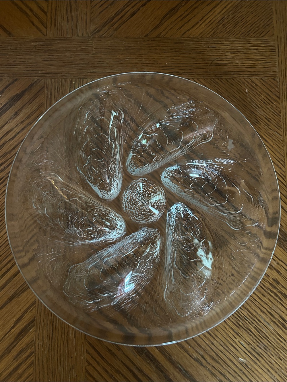 Vintage Arcoroc Oyster Plates, French Clear Glass